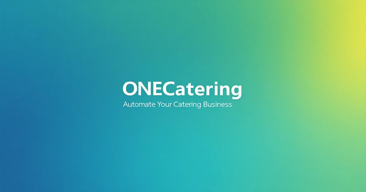 Catering Management Software | OneCatering - Automate Your Business